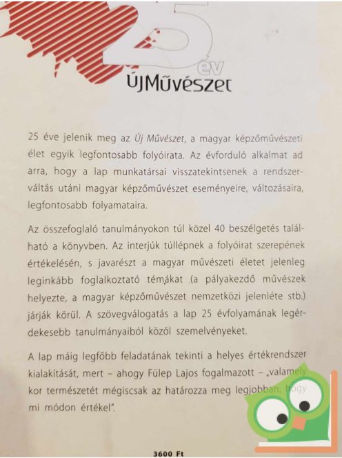 25 év 1. kötet (Új művészet) (ritka)