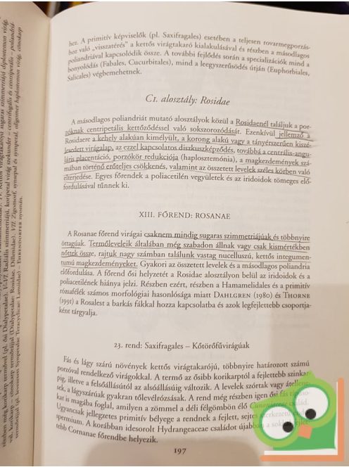 Borhidi Attila: A zárvatermők fejlődéstörténeti rendszertana